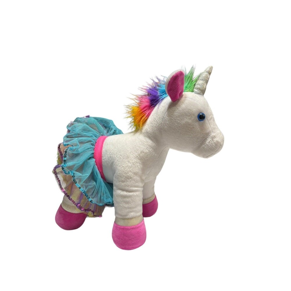 Build-A-Bear Workshop Rainbow Unicorn‎ (with Heartbeat) Stuffed Animal Kids Toy